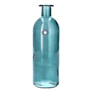 DUIF Skleněná váza láhev WALLFLOWER 20,5cm petrolej