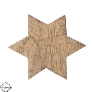 Podtácek dřevo MANGO hvězda pr. cca 12,5 cm 1 ks - Orion