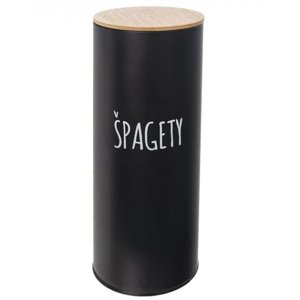 Dóza plech/bambus pr. 11 cm Špagety BLACK CZ, SK - Orion