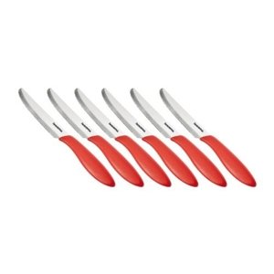 Tescoma PRESTO nůž jídelní 12 cm červená, 6 ks (hnědá) - Tescoma