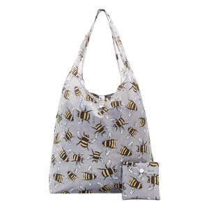Skládací nákupní taška Grey Bees - Eco chic