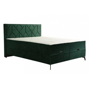 Dvoulůžková postel OMEGA - zelená 160 × 200 cm