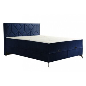Dvoulůžková postel OMEGA - modrá 160 × 200 cm
