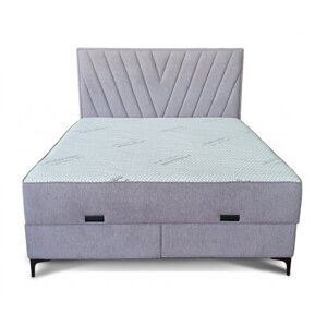 Dvoulůžková postel VICTORIA - šedá 160 × 200 cm