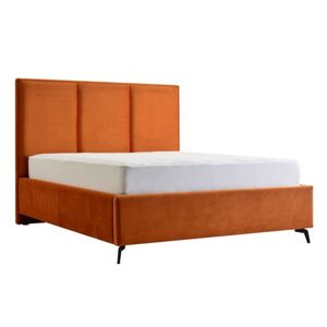 Čalouněná postel CESTO - oranžová 160 × 200 cm