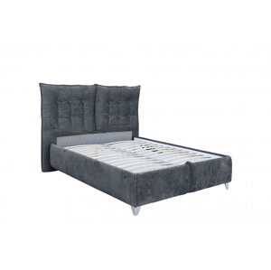 Čalouněná postel ASTERIX - šedá 160 × 200 cm