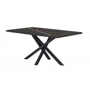 Jídelní stůl PABLO X - mramor černý 140 × 80