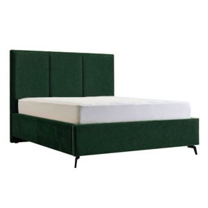 Čalouněná postel CESTO - zelená 160 × 200 cm