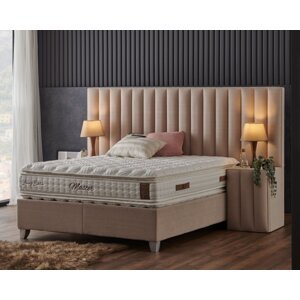 Čalouněná postel MASTER s matrací - růžová 160 × 200 cm