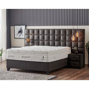 Čalouněná postel ELEGANCE s matrací - šedá 180 × 200 cm