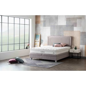 Čalouněná postel LUCA NEW - šedá 150 × 200 cm