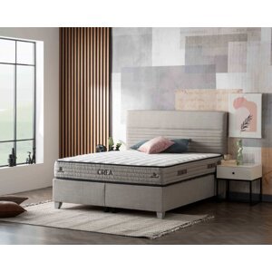 Čalouněná postel CREA NEW s matrací - světle šedá 160 × 200 cm