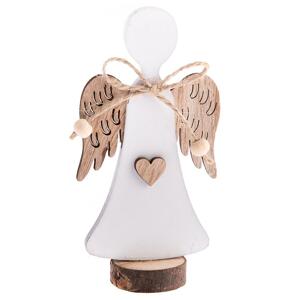 Dřevěný anděl – bílý ZS192204