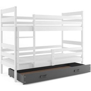 BMS Dětská patrová postel ERYK | bílá Barva: Bílá / bílá, Rozměr: 200 x 90 cm