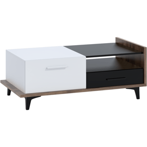 ArtCross Konferenční stolek BOX-03 Barva: craft tobaco / bílá / černá