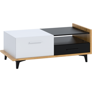 ArtCross Konferenční stolek BOX-03 Barva: dub artisan / bílá / černá