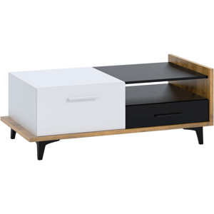 ArtCross Konferenční stolek BOX-03 Barva: dub burgun / bílá / černá