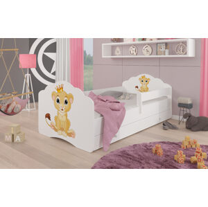 ArtAdrk Dětská postel CASIMO | se zásuvkou a zábranou Provedení: Lvík