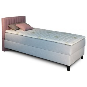 New Design Čalouněná postel NOVO s krátkým čelem | levá s topperem Extra Rozměr: 90 x 200 cm