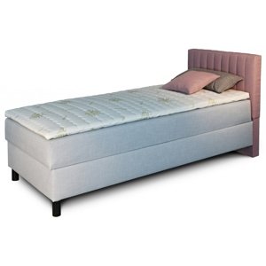 New Design Čalouněná postel NOVO s krátkým čelem | pravá s topperem Extra Rozměr: 80 x 200 cm