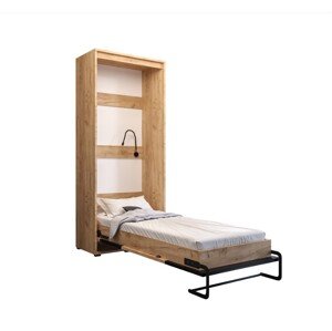 ArtAbiks Sklápěcí postel CASE LOFT BLACK | vertikální 90 x 200 cm