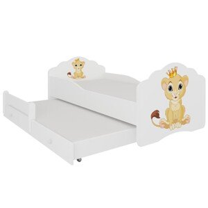 ArtAdrk Dětská postel CASIMO II | s přistýlkou Provedení: Lvík
