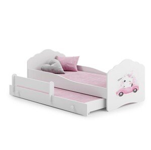 ArtAdrk Dětská postel CASIMO II | s přistýlkou Provedení: Kočička v autě