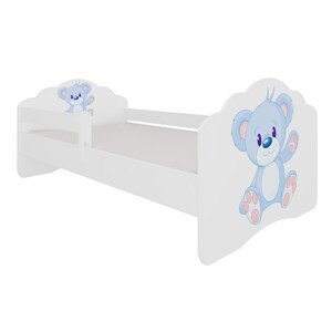 ArtAdrk Dětská postel CASIMO | se zábranou Provedení: Modrý medvídek