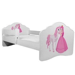 ArtAdrk Dětská postel CASIMO | se zábranou Provedení: Princezna s koněm