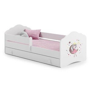 ArtAdrk Dětská postel CASIMO | se zásuvkou a zábranou Provedení: Spící princezna