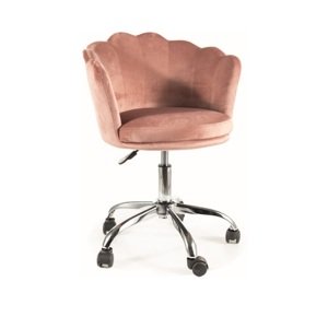 Signal Kancelářská židle ROSE VELVET Barva: Staroružová / Bluvel 52