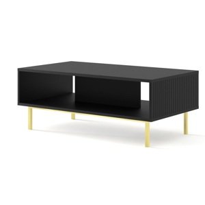 ARTBm Konferenční stolek RAVENNA B 90 | černá matná Provedení: Černý mat / zlatá podnož