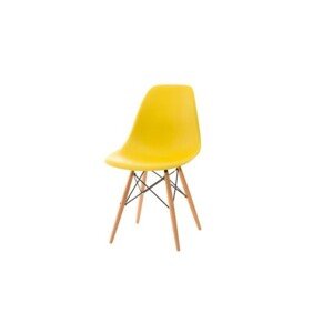 ArtD Židle P016W PP inspirovaná DSW dřevěné nohy | žlutá