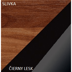 ArtCross Nízký regál MAX 03 Barva: Švestka / černý lesk