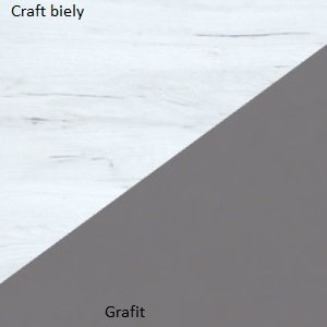 ArtCross Závěsné poličky KITTY | KIT-10 (3ks) Barva: craft bílý / grafit