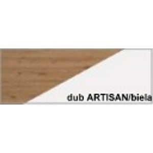 ArtCross Závěsný PC stolek Hanger Barva: Dub ARTISAN/bílá lesk