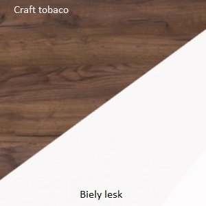 ArtCross Regál KING | 07 Barva: Craft tobaco / bílý lesk