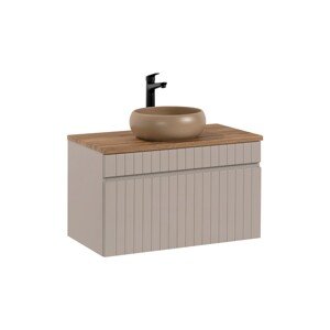 ArtCom Koupelnová skříňka s umyvadlem a deskou ICONIC Cashmere DU80/1 | 80 cm