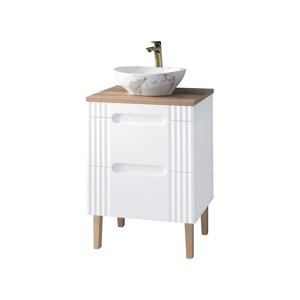 ArtCom Koupelnová skříňka s umyvadlem a deskou FIJI White DU60/1 | 60 cm