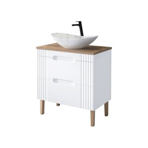ArtCom Koupelnová skříňka s umyvadlem a deskou FIJI White DU80/1 | 80 cm