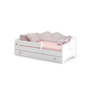ArtAdrk Dětská postel EMKA | bílá/růžová