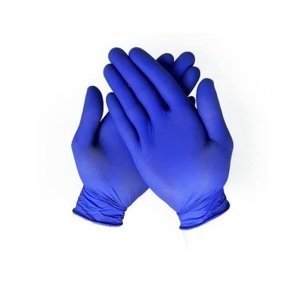 Nitrilové jednorázové rukavice nepudrované - modré M