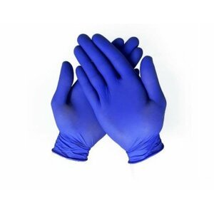 Nitrilové jednorázové rukavice nepudrované - modré L