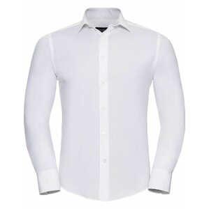 Pánská číšnická košile Russel dlouhý rukáv slim fit - 4 barvy bílá,XXXL