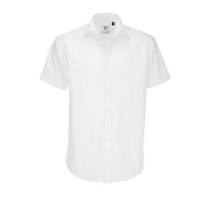 Pánská číšnická košile B&C krátký rukáv - bílá -POSLEDNÍ KUS bílá,XXXL