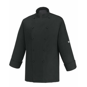 Kuchařský rondon EGOchef BLACK ICE - černý - dlhý rukáv  S