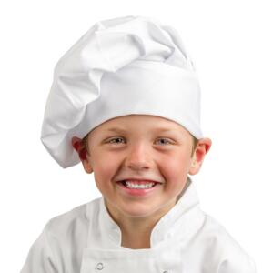 DĚTSKÁ vysoká kuchařská čepice Profikuchař pro 2-5 leté - různé barvy  bílá