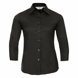 Dámská číšnická košile Russel 3/4 rukáv - 4 barvy černá,XL