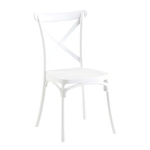 Tempo Kondela Stohovatelná židle SAVITA - bílá + kupón KONDELA10 na okamžitou slevu 3% (kupón uplatníte v košíku)