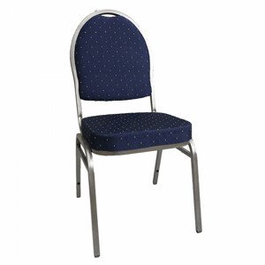Tempo Kondela Židle JEFF 3 NEW - látka modrá/šedý rám + kupón KONDELA10 na okamžitou slevu 3% (kupón uplatníte v košíku)